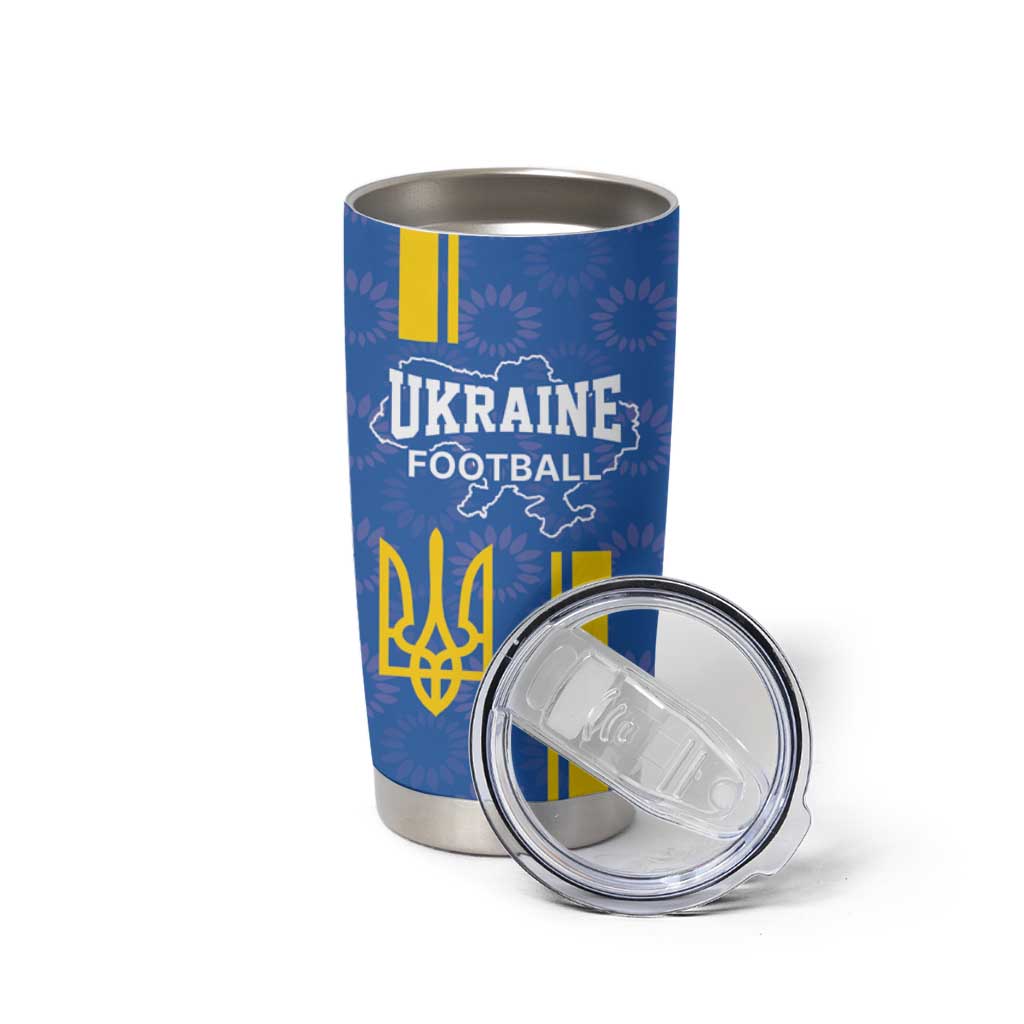 Custom Ukraine Football Tumbler Cup Blue Style