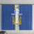 Custom Ukraine Football Window Curtain Blue Style
