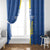 Custom Ukraine Football Window Curtain Blue Style