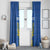 Custom Ukraine Football Window Curtain Blue Style