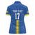 Custom Ukraine Football Women Polo Shirt Blue Style