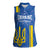 Custom Ukraine Football Women Sleeveless Polo Shirt Blue Style