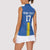 Custom Ukraine Football Women Sleeveless Polo Shirt Blue Style