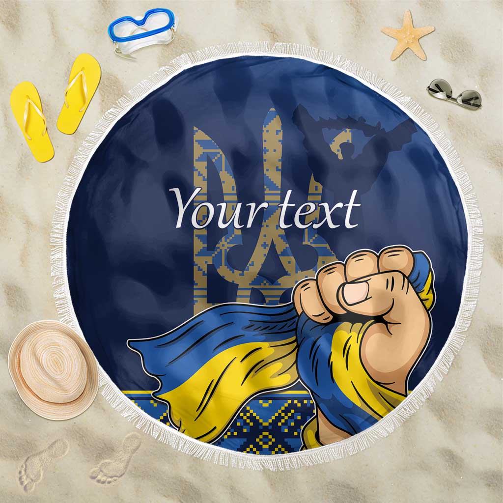 Personalized Ukraine Independence Day Beach Blanket Monument Nezalezhnosti