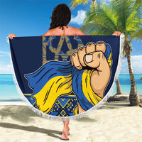 Personalized Ukraine Independence Day Beach Blanket Monument Nezalezhnosti