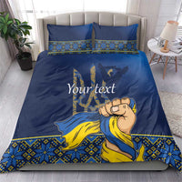 Personalized Ukraine Independence Day Bedding Set Monument Nezalezhnosti