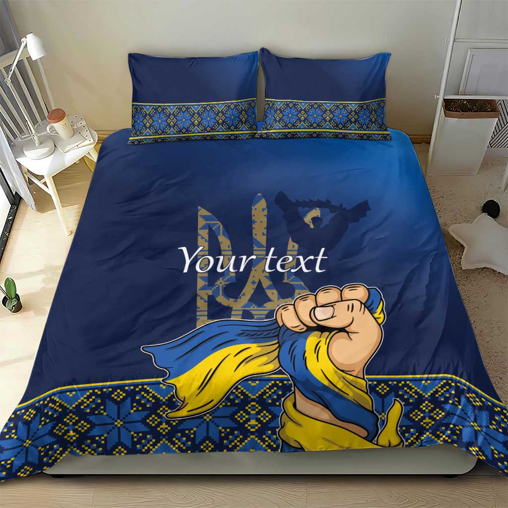 Personalized Ukraine Independence Day Bedding Set Monument Nezalezhnosti