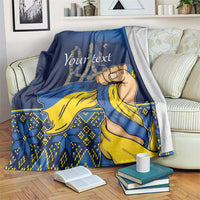 Personalized Ukraine Independence Day Blanket Monument Nezalezhnosti