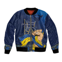 Personalized Ukraine Independence Day Bomber Jacket Monument Nezalezhnosti