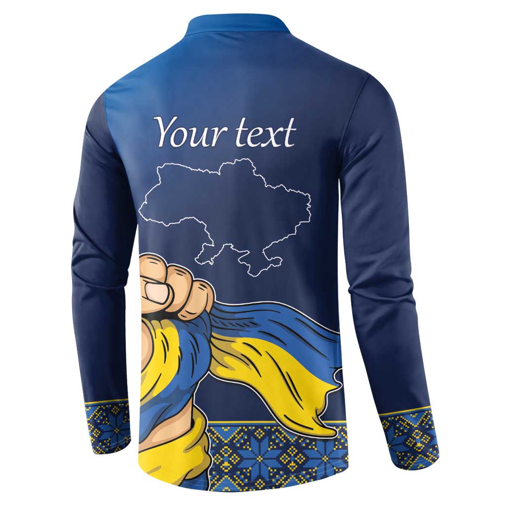 Personalized Ukraine Independence Day Button Sweatshirt Monument Nezalezhnosti
