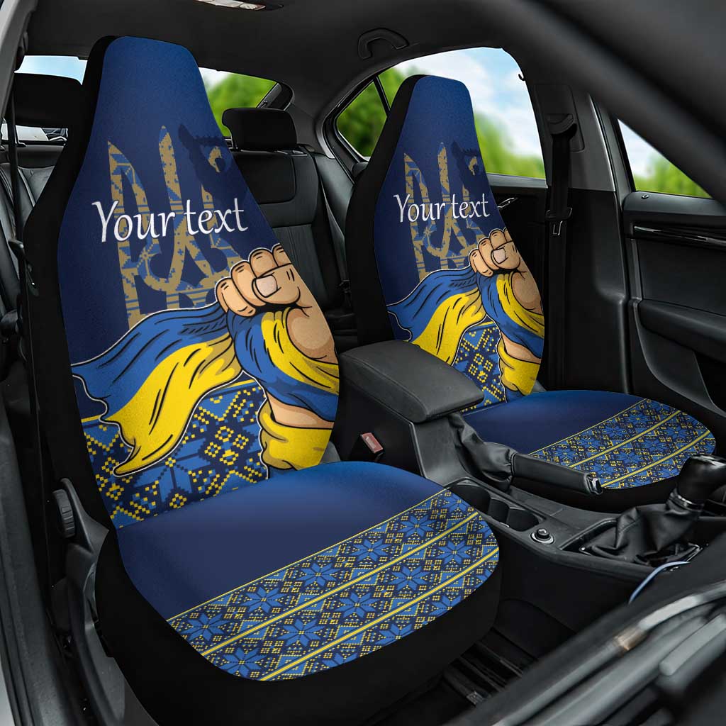 Personalized Ukraine Independence Day Car Seat Cover Monument Nezalezhnosti