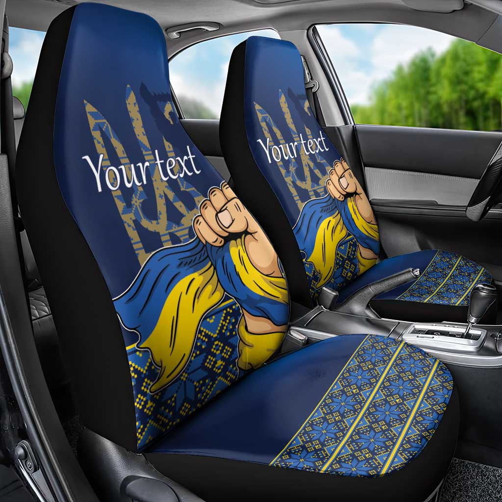 Personalized Ukraine Independence Day Car Seat Cover Monument Nezalezhnosti