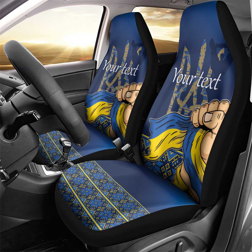 Personalized Ukraine Independence Day Car Seat Cover Monument Nezalezhnosti