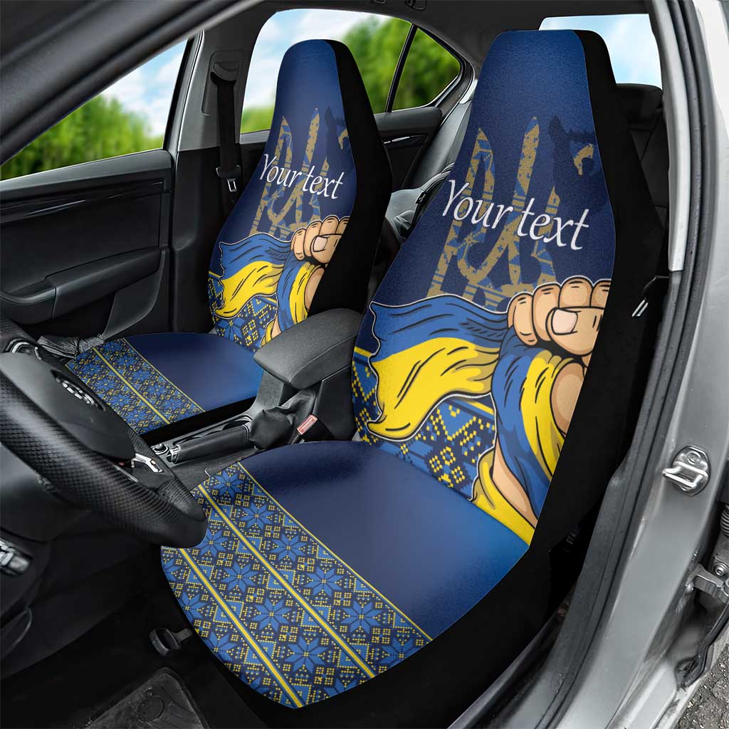 Personalized Ukraine Independence Day Car Seat Cover Monument Nezalezhnosti