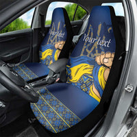 Personalized Ukraine Independence Day Car Seat Cover Monument Nezalezhnosti