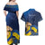 Personalized Ukraine Independence Day Couples Matching Off Shoulder Maxi Dress and Hawaiian Shirt Monument Nezalezhnosti