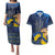 Personalized Ukraine Independence Day Couples Matching Puletasi and Hawaiian Shirt Monument Nezalezhnosti