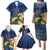 Personalized Ukraine Independence Day Family Matching Puletasi and Hawaiian Shirt Monument Nezalezhnosti