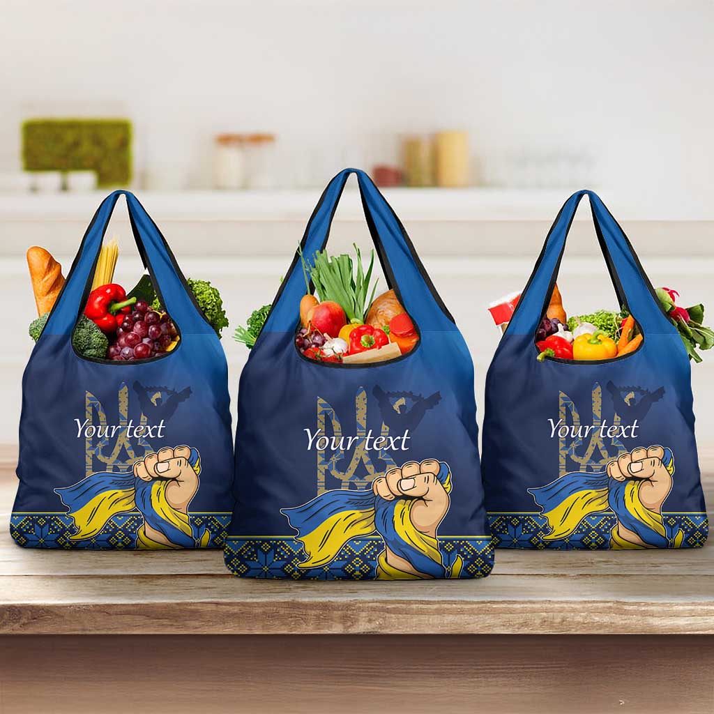 Personalized Ukraine Independence Day Grocery Bag Monument Nezalezhnosti