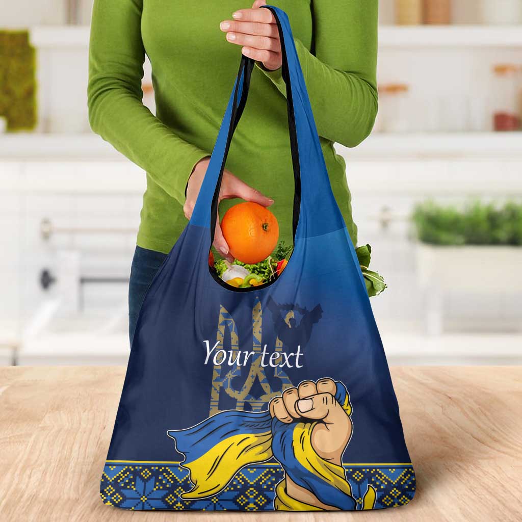Personalized Ukraine Independence Day Grocery Bag Monument Nezalezhnosti