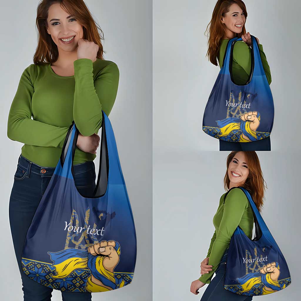 Personalized Ukraine Independence Day Grocery Bag Monument Nezalezhnosti