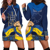Personalized Ukraine Independence Day Hoodie Dress Monument Nezalezhnosti