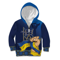 Personalized Ukraine Independence Day Kid Hoodie Monument Nezalezhnosti