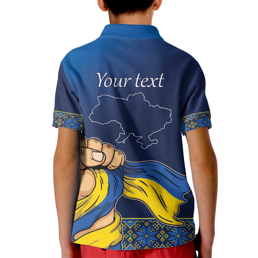 Personalized Ukraine Independence Day Kid Polo Shirt Monument Nezalezhnosti