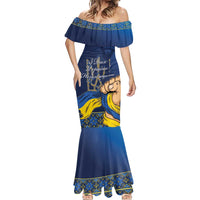 Personalized Ukraine Independence Day Mermaid Dress Monument Nezalezhnosti