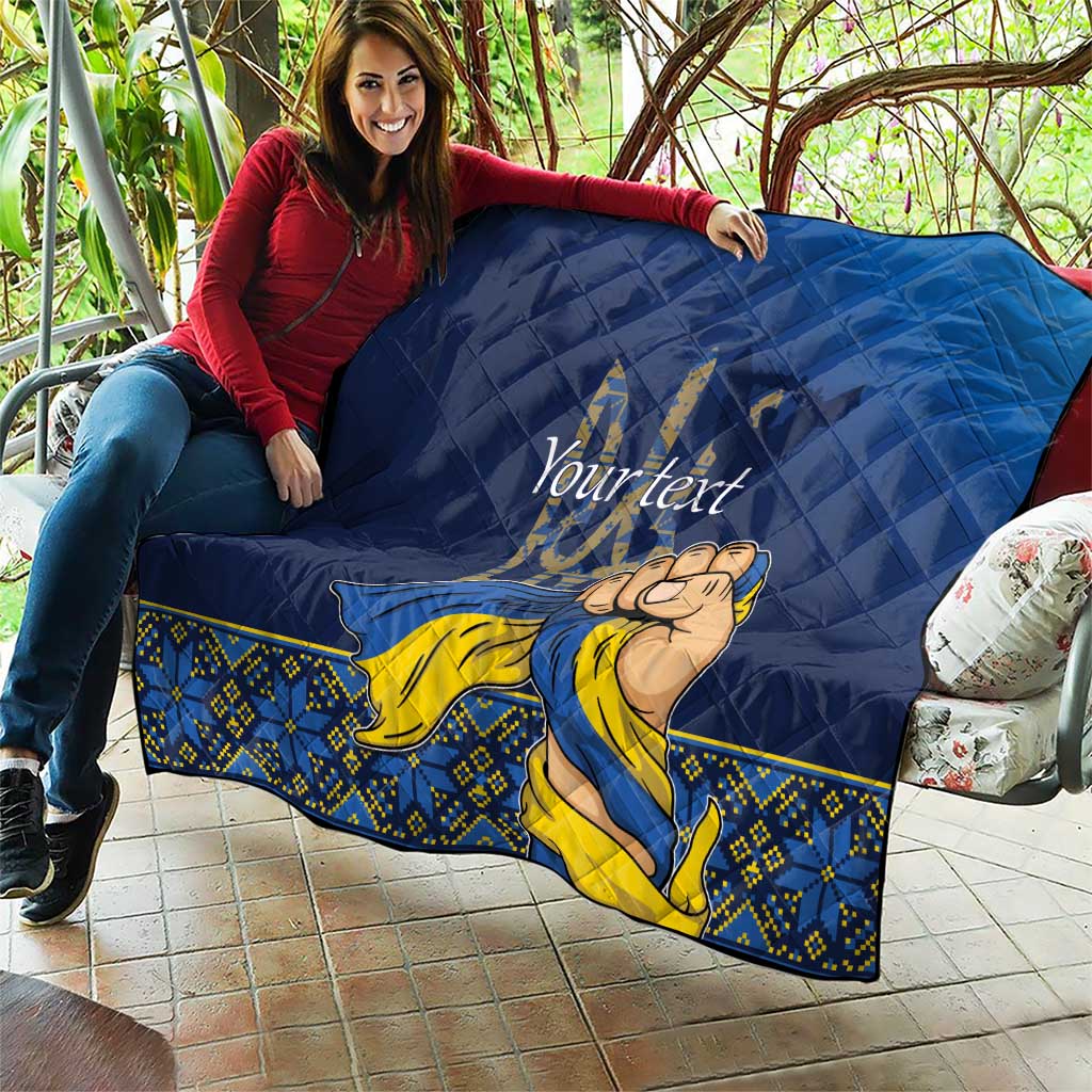 Personalized Ukraine Independence Day Quilt Monument Nezalezhnosti