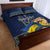 Personalized Ukraine Independence Day Quilt Bed Set Monument Nezalezhnosti
