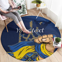 Personalized Ukraine Independence Day Round Carpet Monument Nezalezhnosti