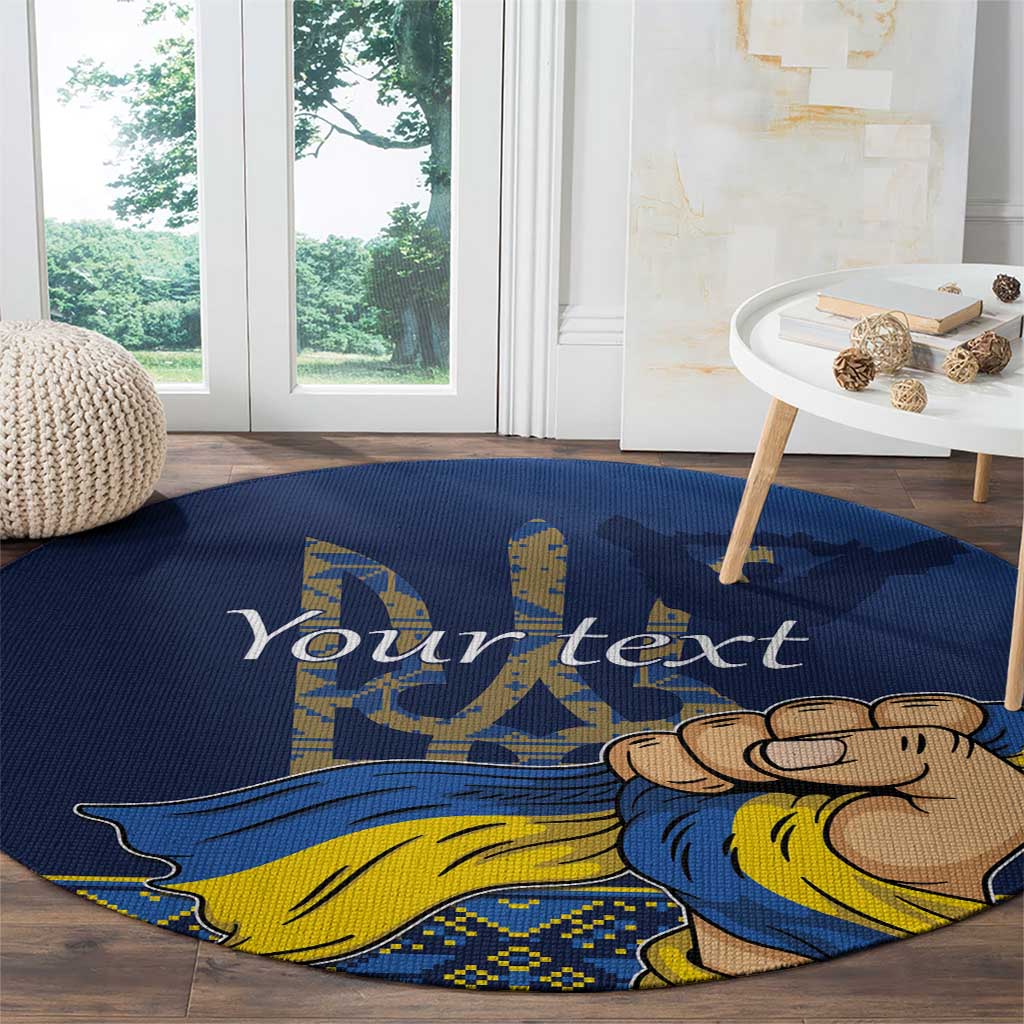 Personalized Ukraine Independence Day Round Carpet Monument Nezalezhnosti