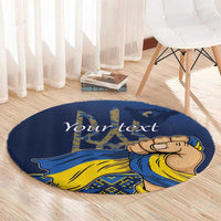 Personalized Ukraine Independence Day Round Carpet Monument Nezalezhnosti