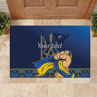 Personalized Ukraine Independence Day Rubber Doormat Monument Nezalezhnosti