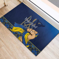 Personalized Ukraine Independence Day Rubber Doormat Monument Nezalezhnosti