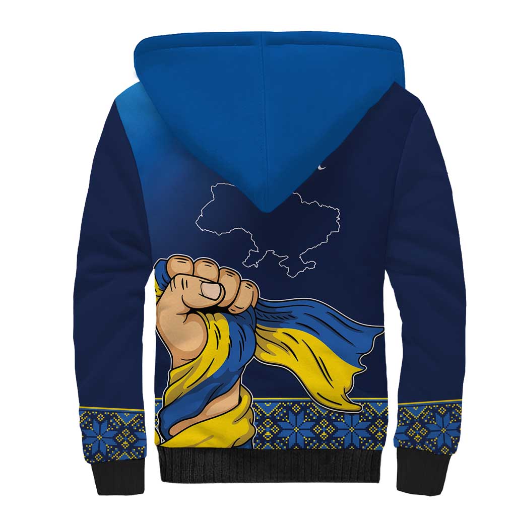 Personalized Ukraine Independence Day Sherpa Hoodie Monument Nezalezhnosti