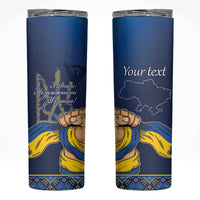 Personalized Ukraine Independence Day Skinny Tumbler Monument Nezalezhnosti