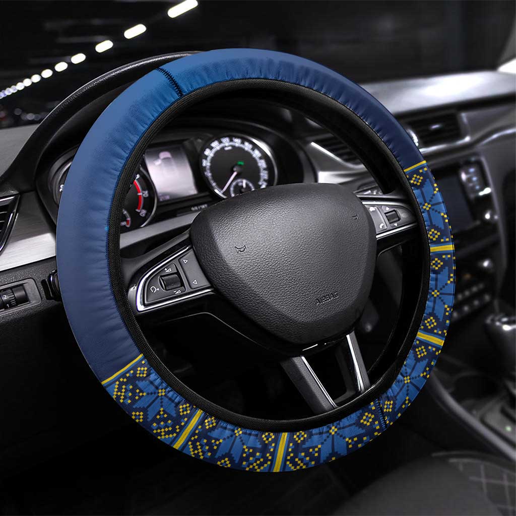 Ukraine Independence Day Steering Wheel Cover Monument Nezalezhnosti
