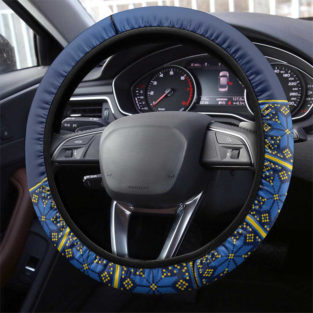 Ukraine Independence Day Steering Wheel Cover Monument Nezalezhnosti