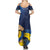 Personalized Ukraine Independence Day Summer Maxi Dress Monument Nezalezhnosti