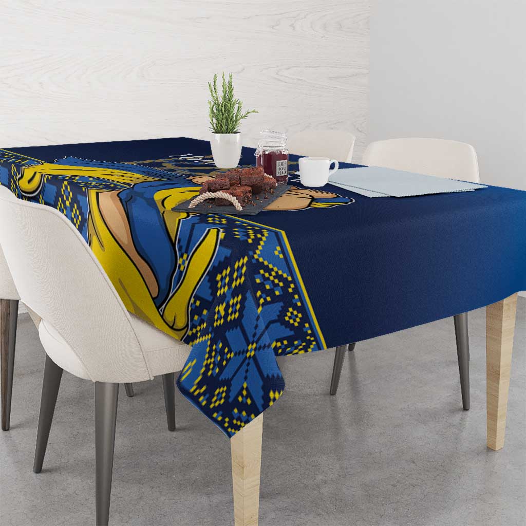 Personalized Ukraine Independence Day Tablecloth Monument Nezalezhnosti