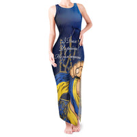 Personalized Ukraine Independence Day Tank Maxi Dress Monument Nezalezhnosti