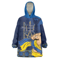 Personalized Ukraine Independence Day Wearable Blanket Hoodie Monument Nezalezhnosti