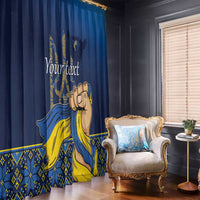 Personalized Ukraine Independence Day Window Curtain Monument Nezalezhnosti