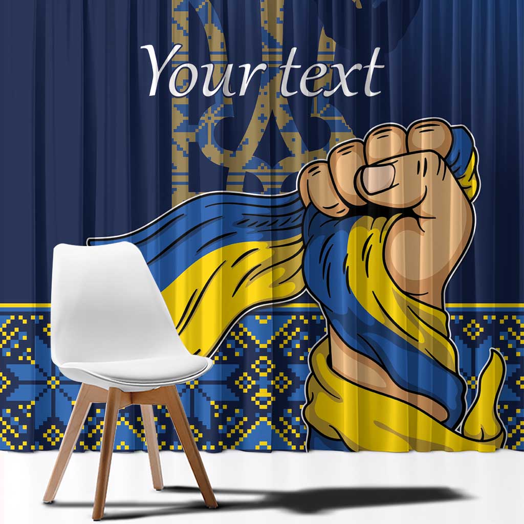 Personalized Ukraine Independence Day Window Curtain Monument Nezalezhnosti