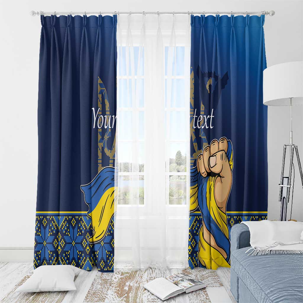 Personalized Ukraine Independence Day Window Curtain Monument Nezalezhnosti