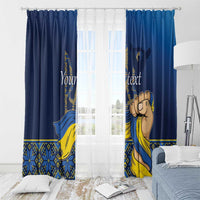 Personalized Ukraine Independence Day Window Curtain Monument Nezalezhnosti