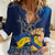 Personalized Ukraine Independence Day Women Casual Shirt Monument Nezalezhnosti