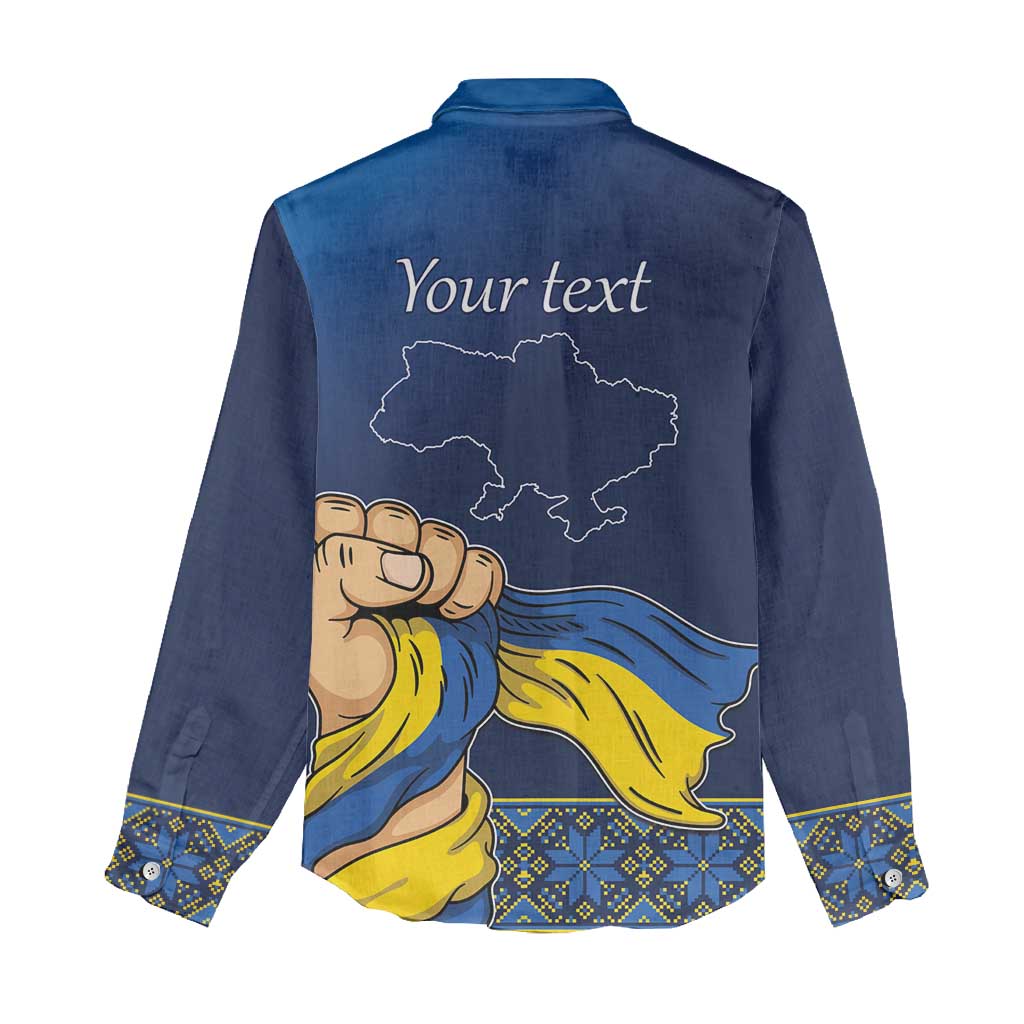 Personalized Ukraine Independence Day Women Casual Shirt Monument Nezalezhnosti